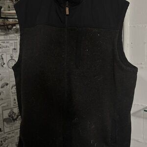 George Men Vest 3XL( 54-56) Full Zip Black Lining Deep Front Pockets. Stylish